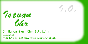 istvan ohr business card